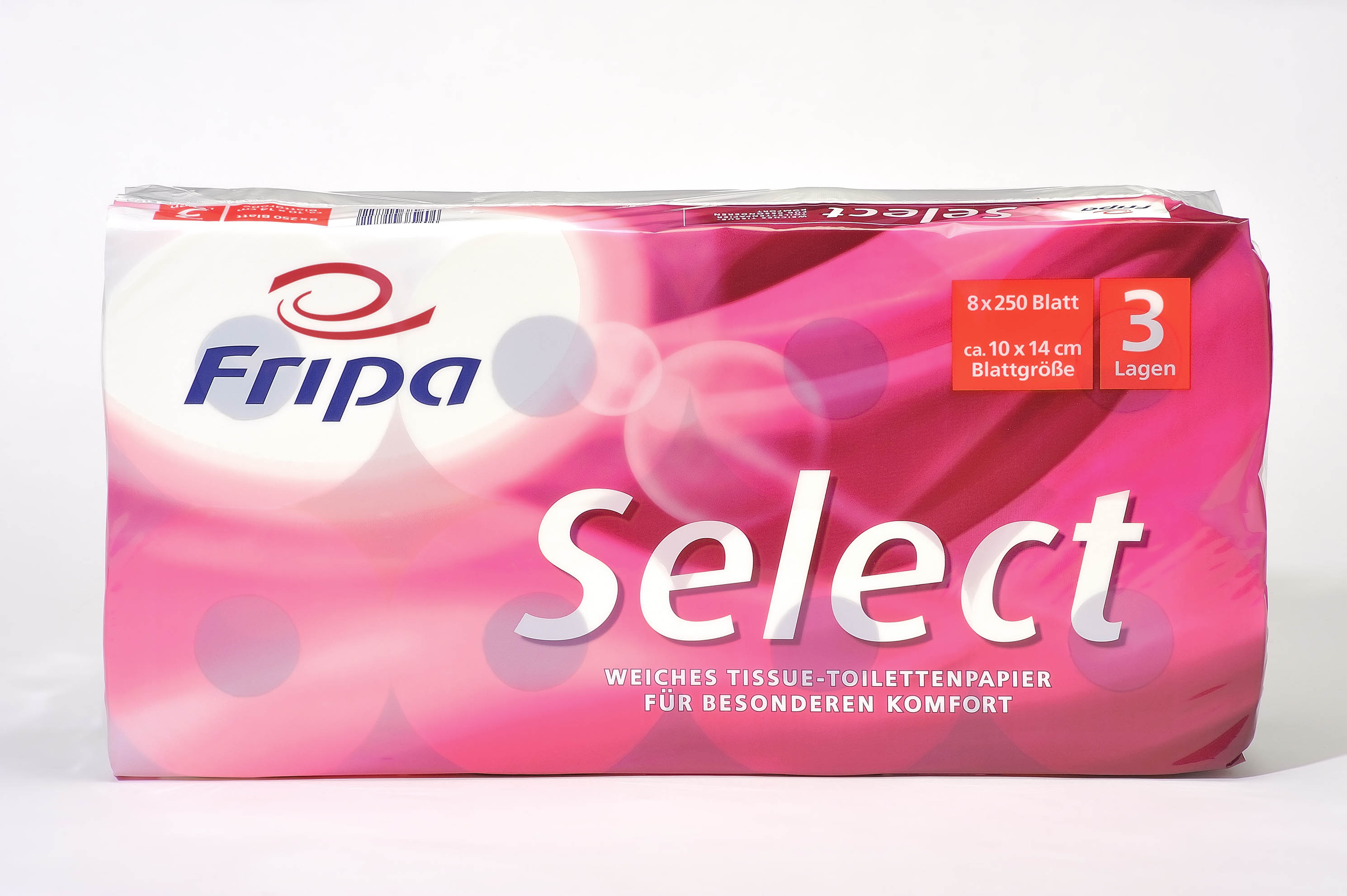 Fripa Toilettenpapier Select 250 Blatt, 3-lagig, hochweiß - 1 Palette 1.056 Rollen