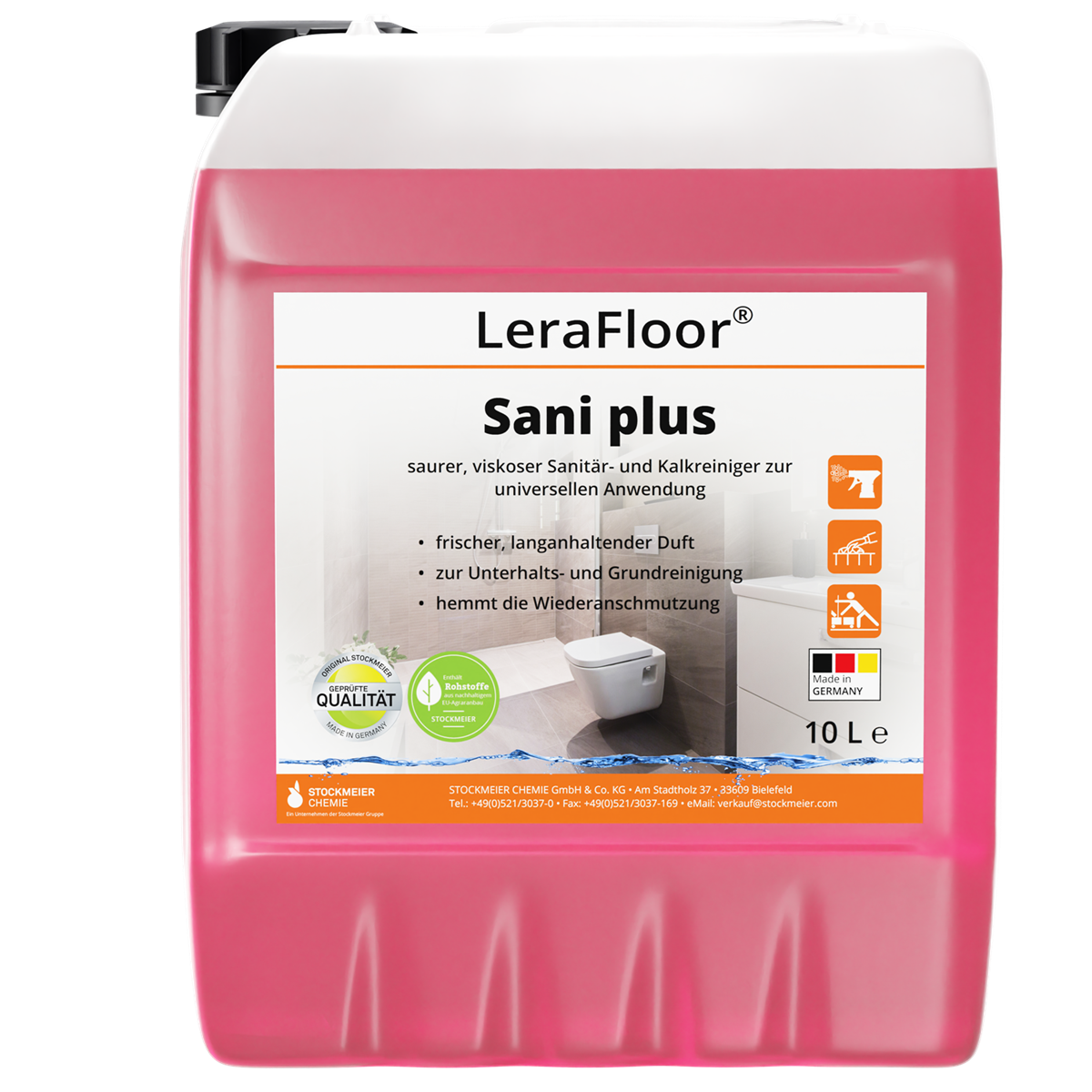 LeraFloor® Sani plus Saurer, viskoser Sanitär- und Kalkreiniger