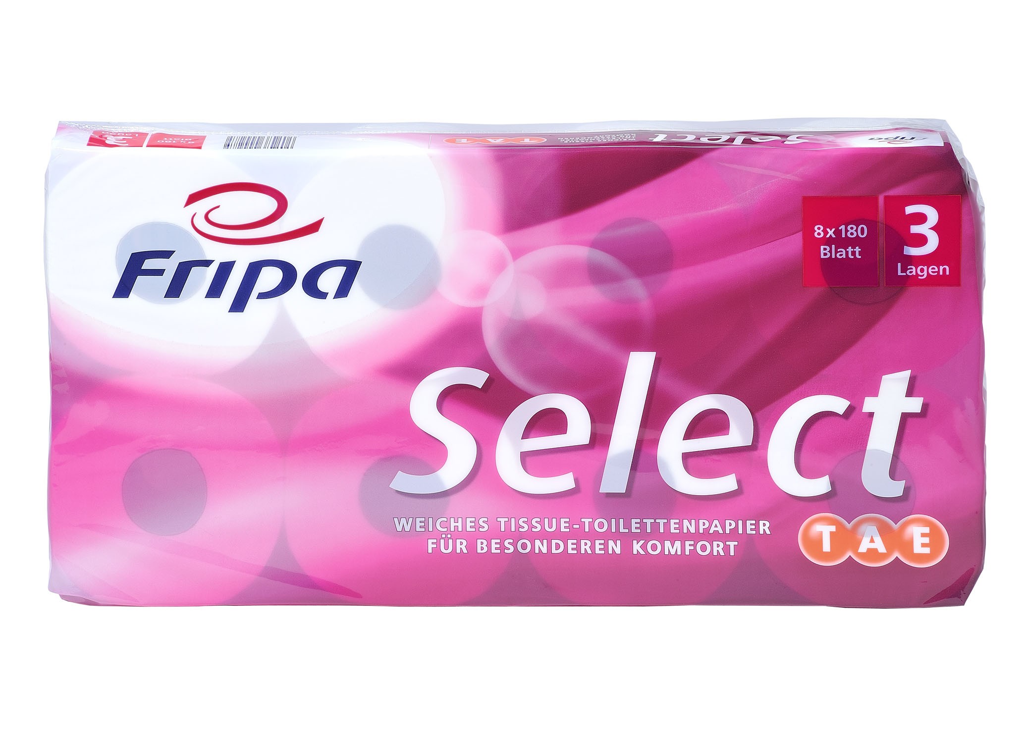 Fripa Toilettenpapier Select TAE, 3-lagig, hochweiß - 1 Palette 1.056 Rollen