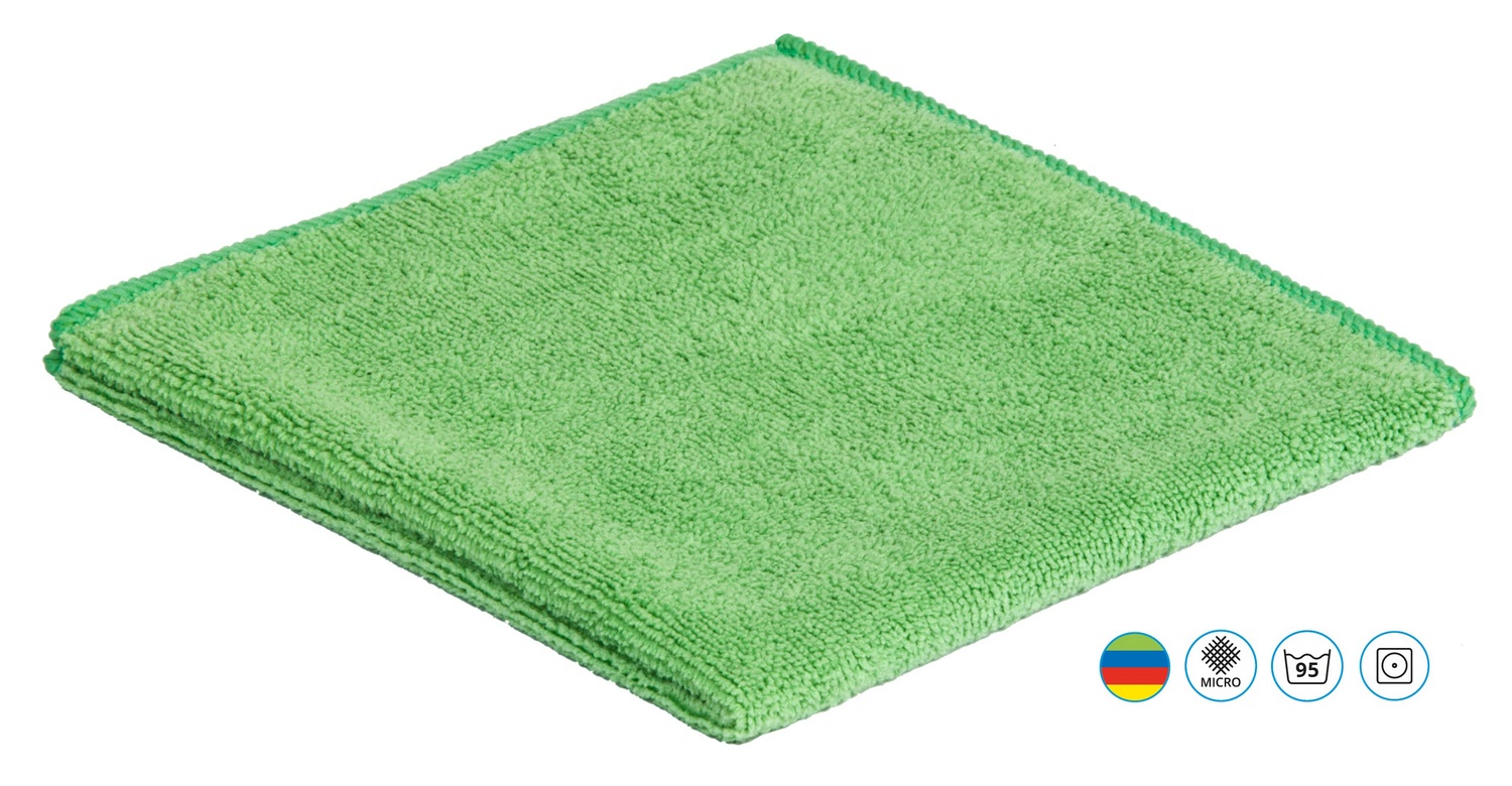 Microfasertücher Profi 300 g/m², Farbe Grün, 10 Stück - ideal für professionelle Reinigung